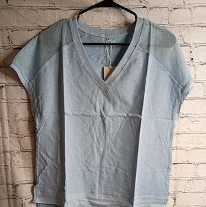 Sky Blue V-Neck Women's Tee